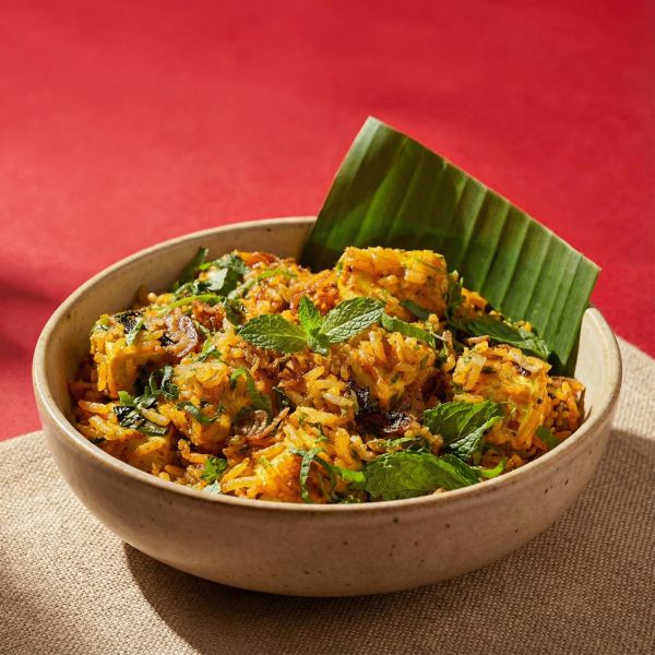 Brown Rice Paneer Tikka Biryani (Serves 1)