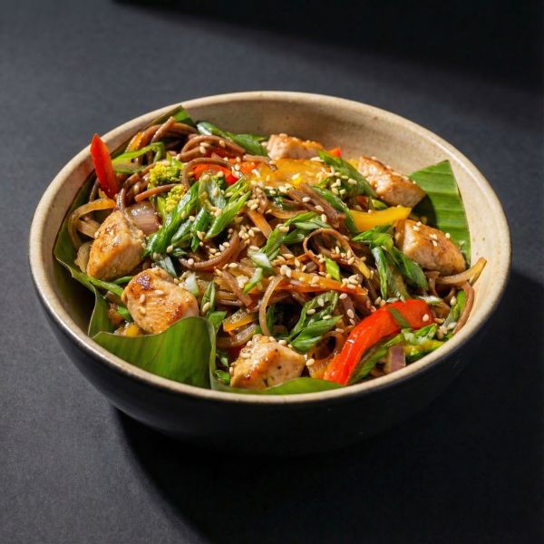 Chicken BuckWheat Noodles Bowl