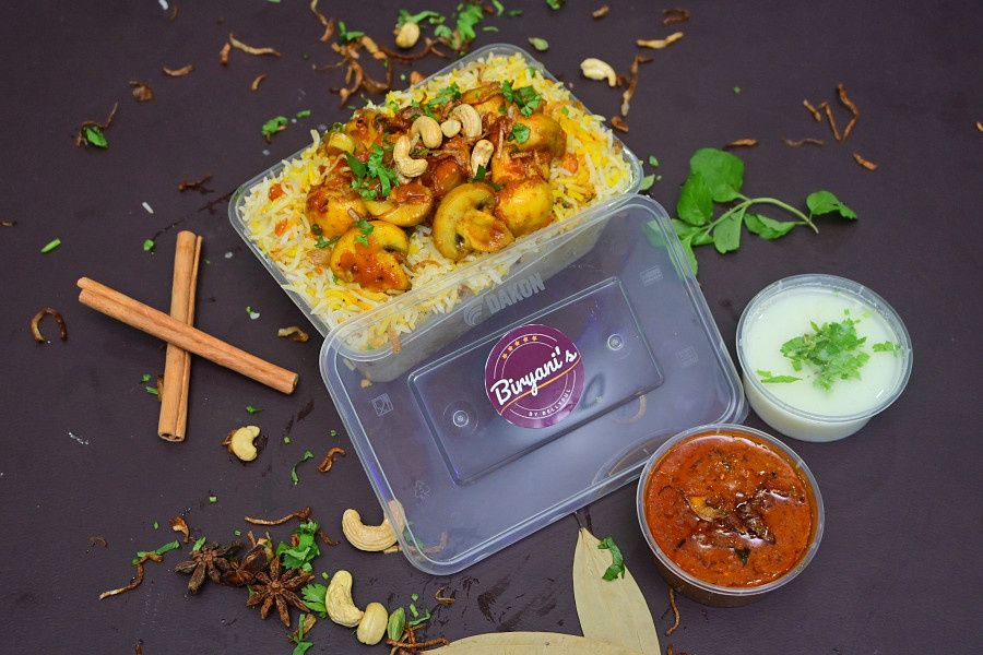 Mushroom Biryani (Serves 1)