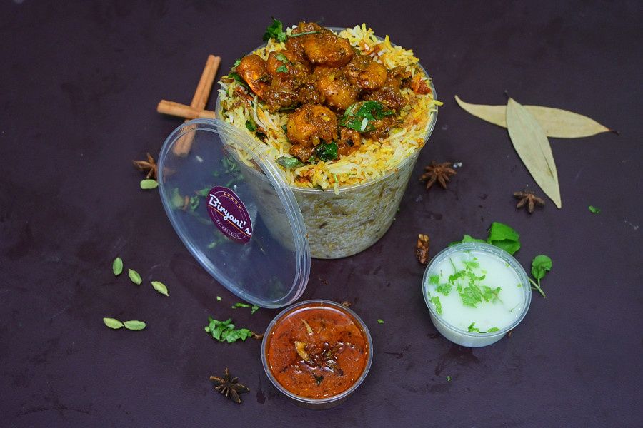 Prawans Biryani (Serves 2 )