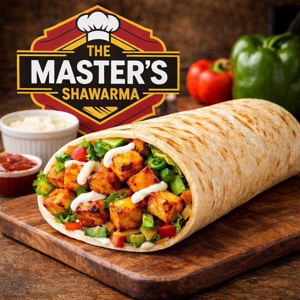 Paneer 65 Shawarma With Salad