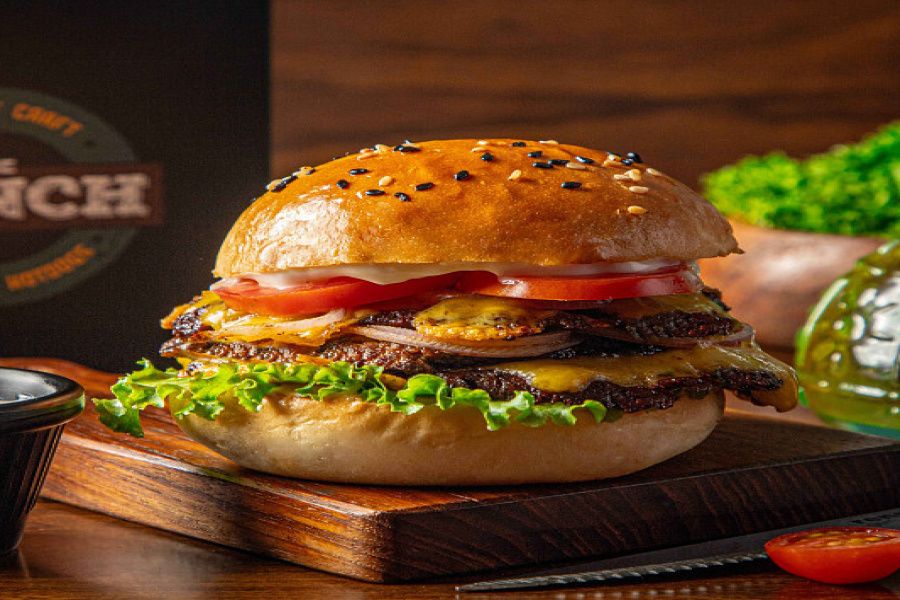 Three Smash Buff Burger