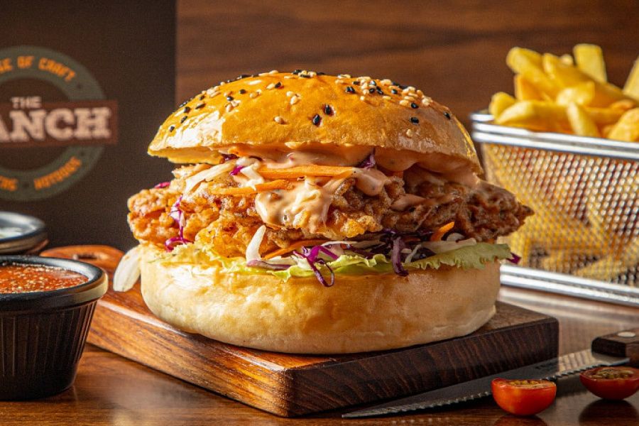 Bhut Fried Chicken Burger