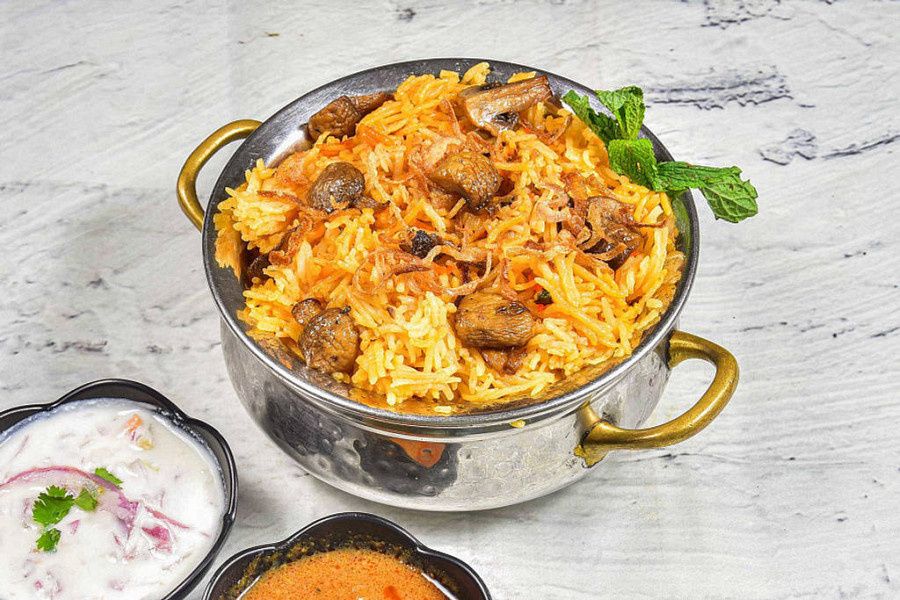 Veg Mushroom Biriyani