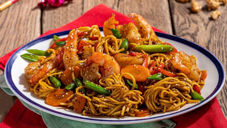 Prawn Schezwan Noodles