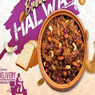 Bread Halwa With Ice Cream