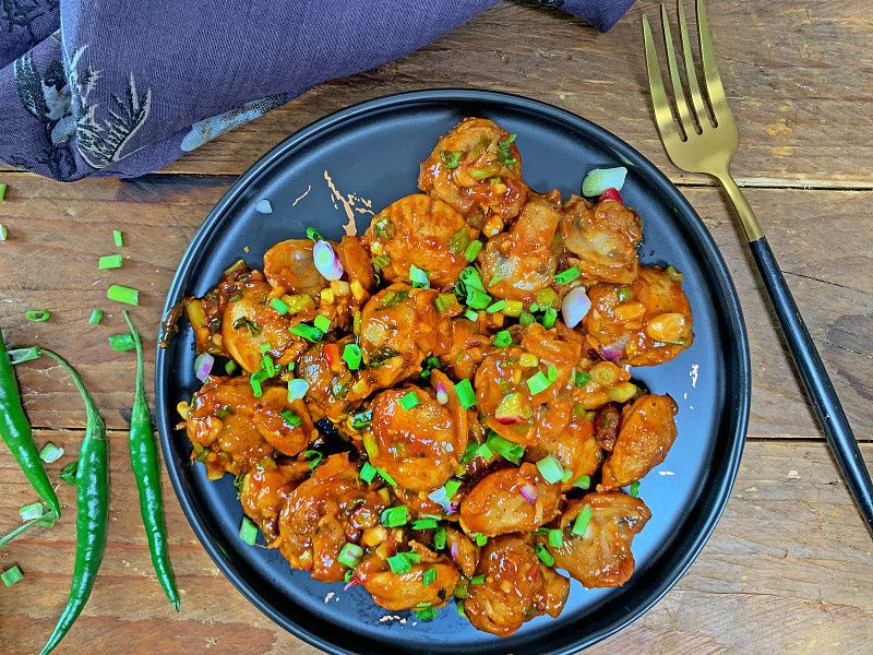 Chilli Mushroom Semi Gravy