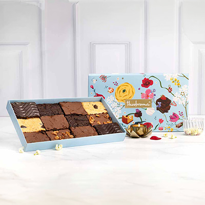 Diwali Eggless Brownies Gift Box (12 Pcs)