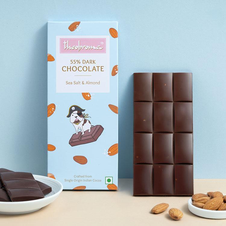 55% Dark Chocolate with Sea Salt & Almond [60g]