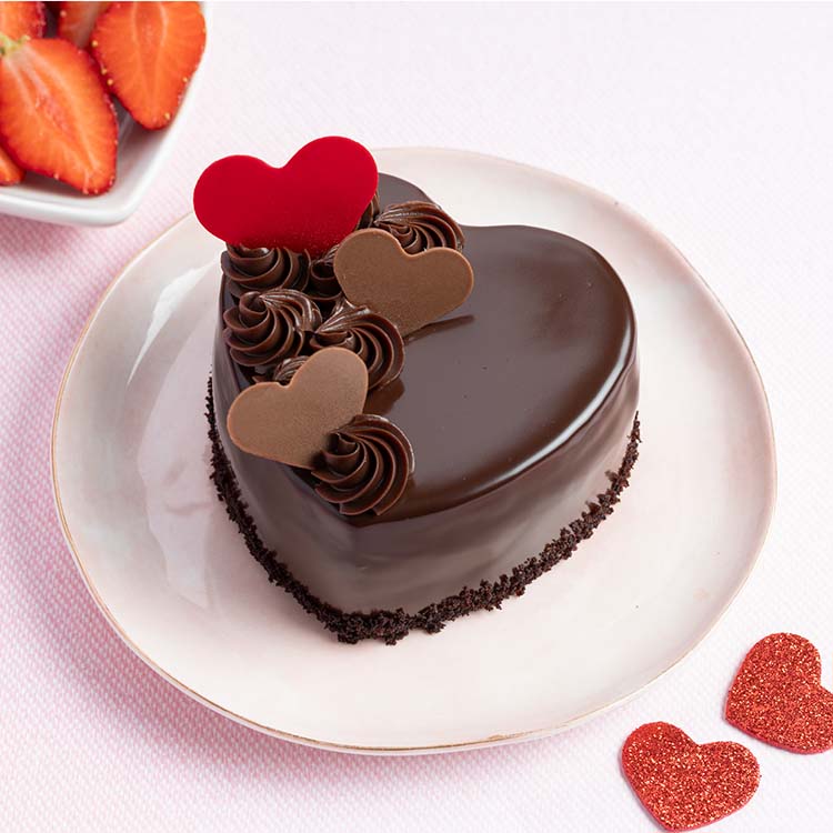 Chocolate & Strawberry Heart Shaped Bento Cake [300g]