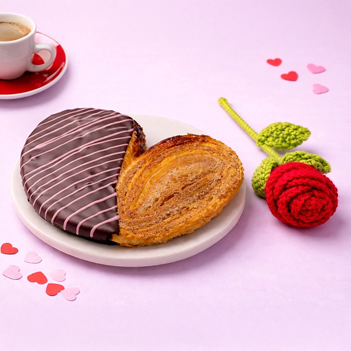 Crochet Rose + Big French Heart