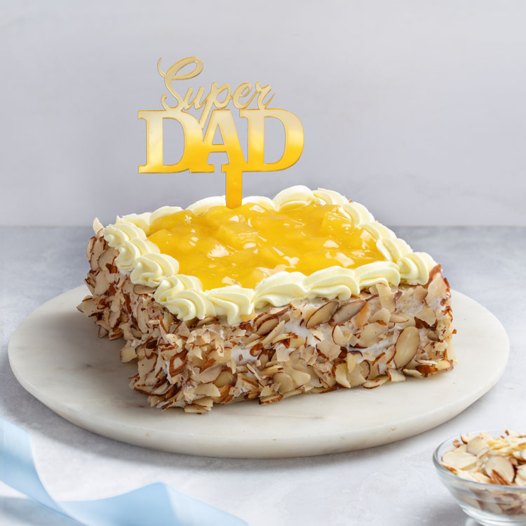 Father's Day Cake - Eggless Fresh Cream Pineapple [500g]