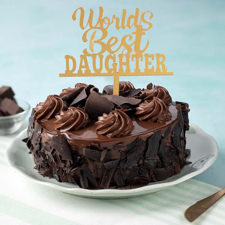 Daughters Day Cake - Eggless Rich Chocolate [500g]