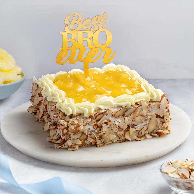 Brother’s Day Cake - Eggless Fresh Cream Pineapple [500g]