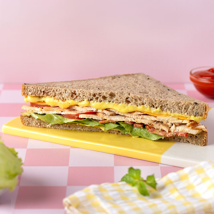 Roasted Chicken & Mustard Multigrain Sandwich
