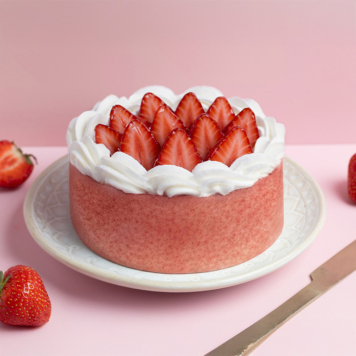 Strawberry & Fresh Cream Cake [540g]