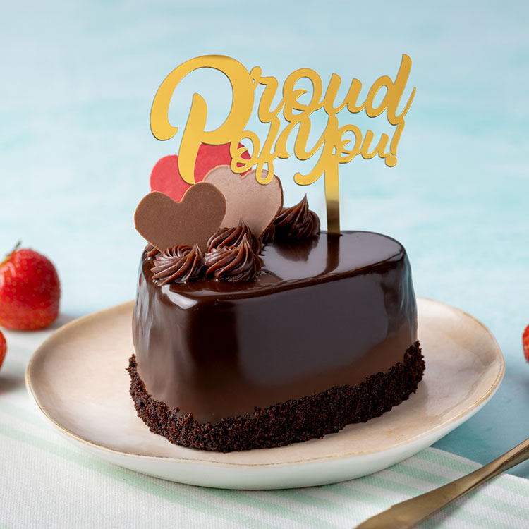 Special Strawberry & Chocolate Bento Cake [300g] with 'Proud of you' Topper