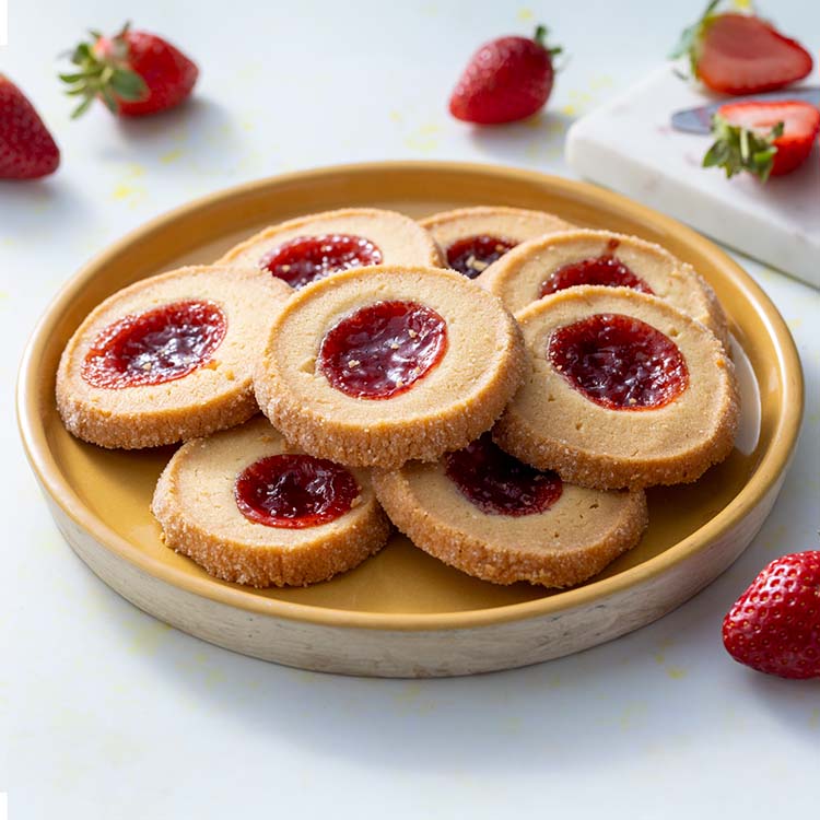 Strawberry Jam & Butter Cookies (8 pcs)