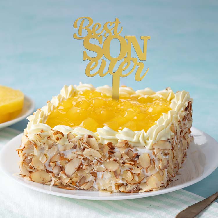 Sons Day Cake - Eggless Fresh Cream Pineapple [500g]