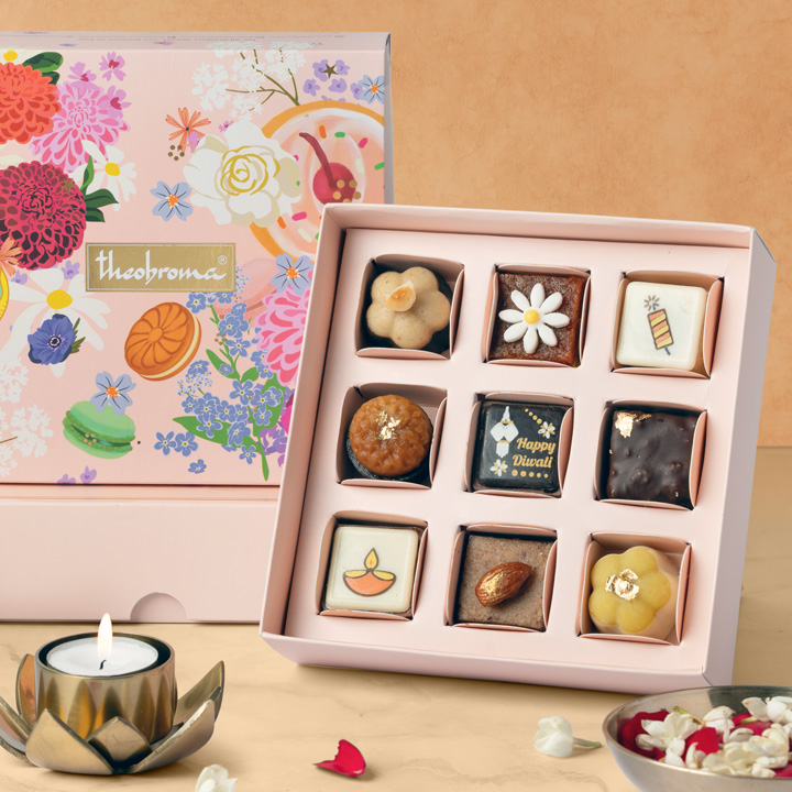Diwali Mithai Confectionery Gift Box [9 Pcs]