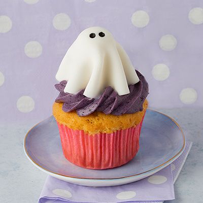 Halloween Vanilla & Blueberry Cupcake [1 Piece]