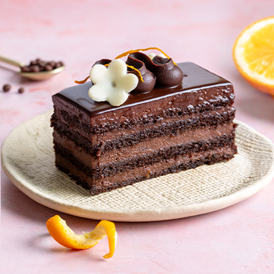 Eggless Chocolate Orange Mousse Pastry [1 Piece]