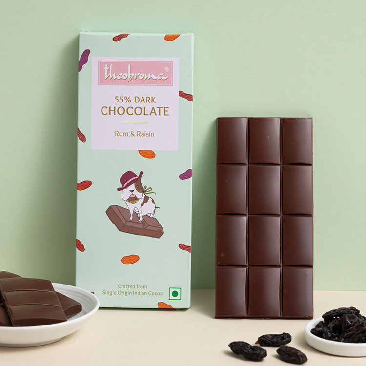 55% Dark Chocolate with Rum & Raisin [60g]