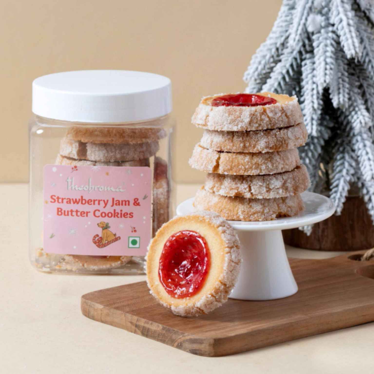 Strawberry Jam & Butter Cookies (8 pcs)