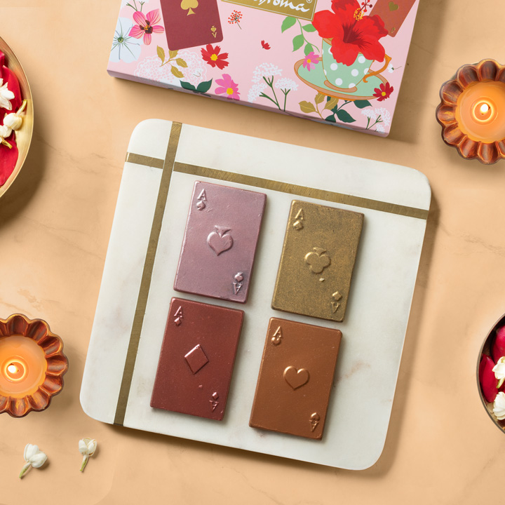 Diwali Chocolate Playing Cards Gift Box [4 Pcs]