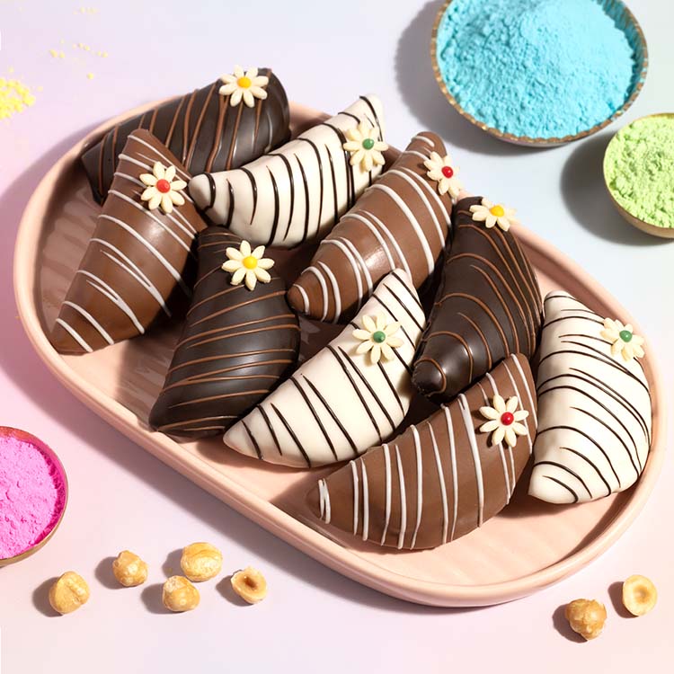 Holi Special Baked Choco Gujiya [9 Pieces]