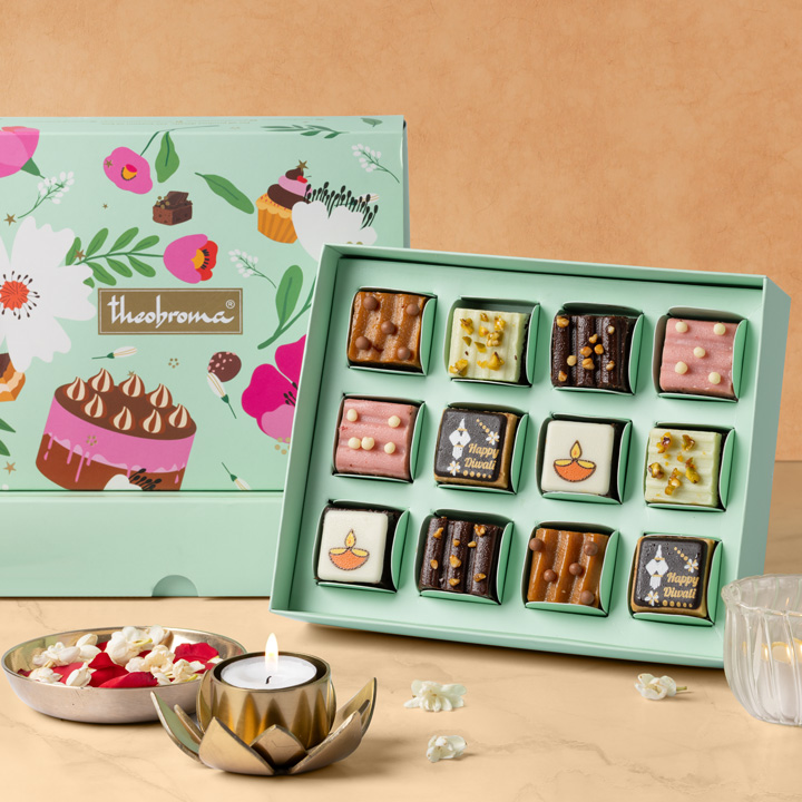 Diwali Mini Brownies Gift Box [12 Pcs]