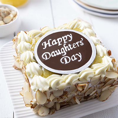 Daughters’ Day Cake - Eggless Fresh Cream Pineappl