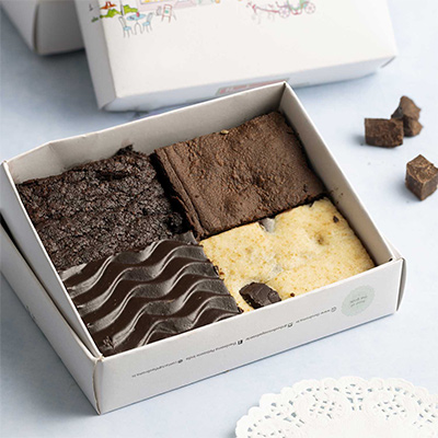 Assorted Eggless Brownies Box [4 Pcs]