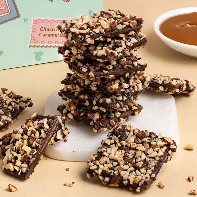 Choco Almond Caramel Barks [10 Pieces]