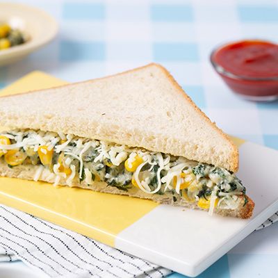 Spinach Corn & Cheese Sandwich [125g]