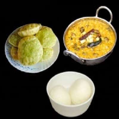 Koraisutir Kochuri (4 Pcs) + Cholar Dal + Rasgulla (2 Pcs)