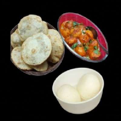 Radha Ballabhi (4pcs) + Aloo Dum + Rasgulla ( 2pcs)