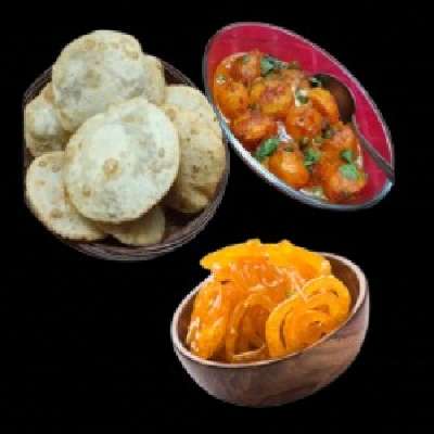 Radha Ballavi (4 Pcs) + Aloo Dum + Jalebi (2 Pcs)