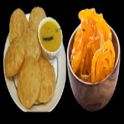 Radha Ballavi (4 Pcs) + Cholar Dal + Jalebi (2 Pcs)