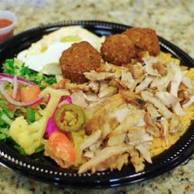 Saffron Rice + Falafel Combo