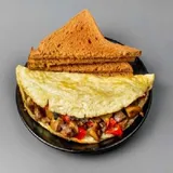 Loaded Omelettes With Toast & Butter