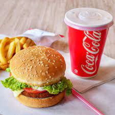 Veg Burger combo with fries & coke