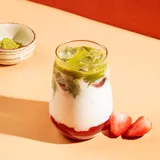 Strawberry Iced Matcha Latte