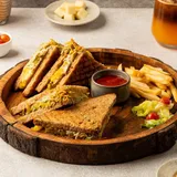 Grilled Bombay Masala Cheese Sandwich