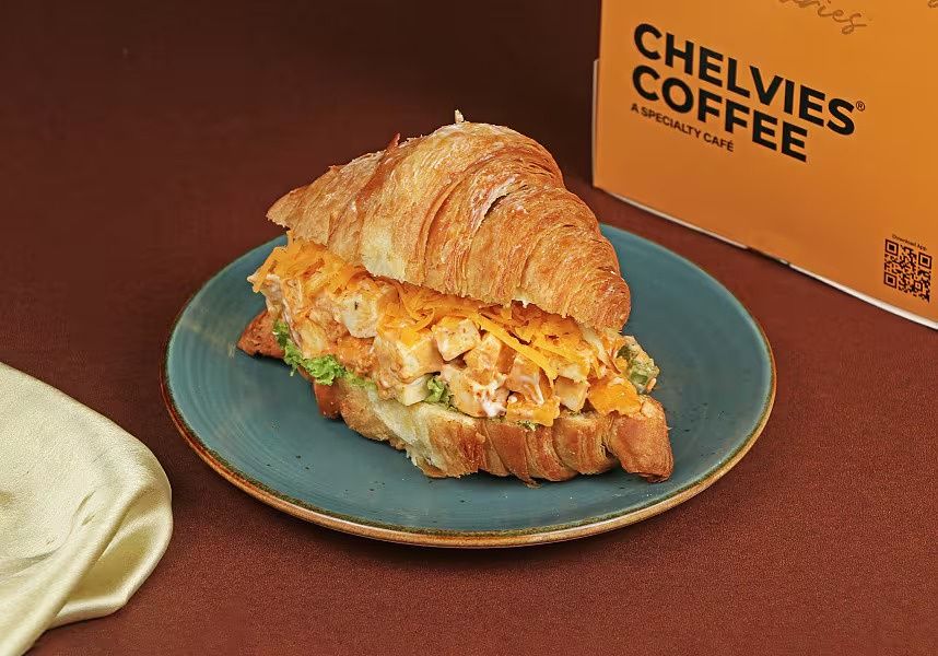 Grilled Paneer Croissant Sandwich