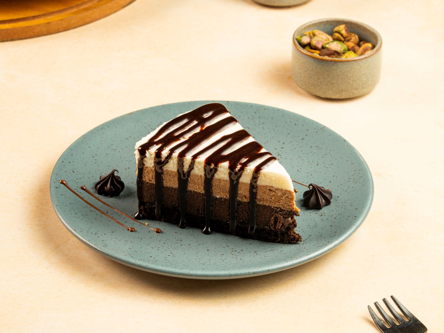Trio Chocolate Mousse Cake
