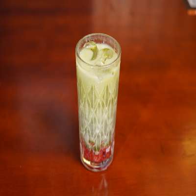 Strawberry Iced Matcha Latte