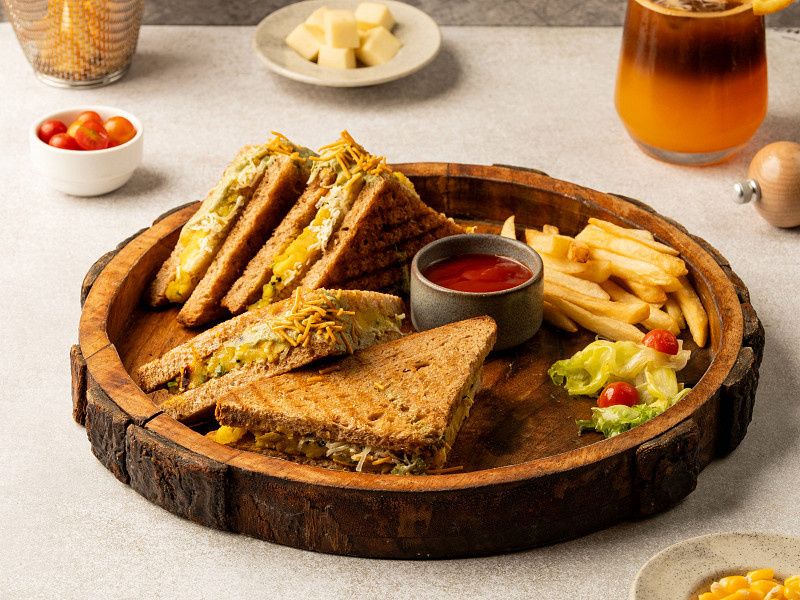 Grilled Bombay Masala Cheese Sandwich