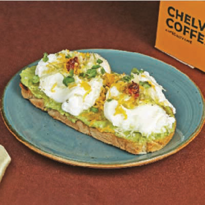 Avocado Toast With Poached Eggs