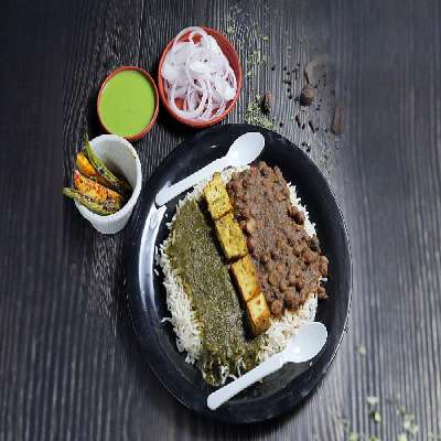 Chawal Choley Palak Paneer